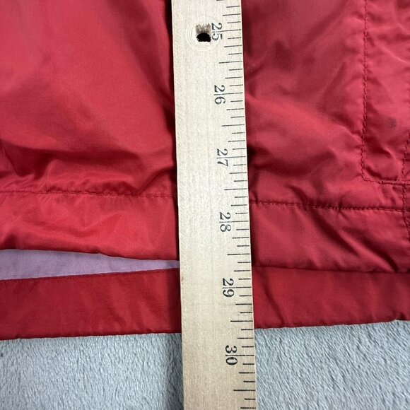 Columbia Jacket Mens XL Red Black Hooded Packable Windbreaker Zip RM3026 Nylon - Picture 14 of 16